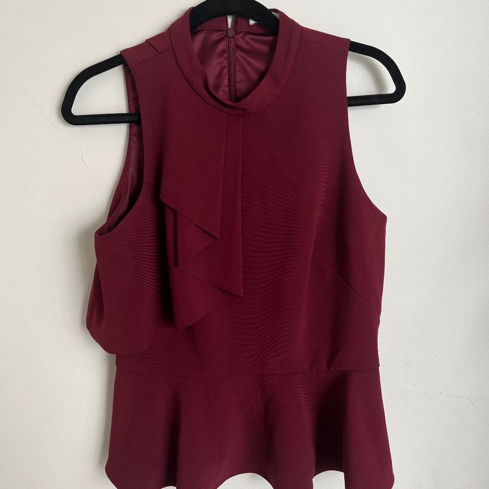 PARKER NY Red Sleeveless Blouse